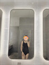 迪卡儂泳衣女連體三角抗氯游泳服顯瘦大碼泳裝泡溫泉深藍(lán)4230020 曬單實(shí)拍圖