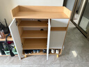 立太（LEADTEK）實(shí)木鞋柜門(mén)口入戶柜鞋架家用門(mén)口多層家用鞋子收納一體靠墻玄關(guān)柜 【實(shí)木生態(tài)板】櫻桃木80*32*100 曬單實(shí)拍圖