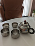 TILIVING(鈦立維)純鈦泡茶壺便攜旅行茶具整套家用功夫泡茶茶具套裝 純鈦錘紋泡茶壺(檀木珠)320ml 曬單實(shí)拍圖