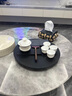 羊脂功夫茶具套裝高檔玉茶具龍鳳浮雕家用輕奢高檔泡茶壺蓋碗禮盒 翔龍浮雕-如意杯 曬單實(shí)拍圖