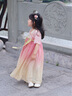 貝優(yōu)可漢服女童夏季2025新款兒童古風高端超仙國風連衣裙女孩飄逸表演服 粉色 120 曬單實拍圖