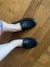 啄木鳥(niǎo)2025春秋真皮淺口平底小白鞋女豆豆軟底舒適防滑媽媽中老年休閑鞋 黑色2 牛皮鏤空826 37 曬單實(shí)拍圖