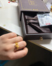 夢金園 七夕禮物足金古法蝴蝶戒指九紫琺瑯花絲活口戒婚嫁三金禮物 曬單實拍圖