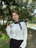 瑪麗亞·古琦（MARJA KURKI）真絲絲巾女士禮盒裝 中方巾絲巾送長(zhǎng)輩桑蠶絲圍巾絲綢禮物 黑色 曬單實(shí)拍圖