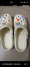 名創(chuàng)優(yōu)品（MINISO）洞洞鞋男女夏季外穿涼鞋防滑厚底踩屎感包頭涼拖鞋 卡其+海洋星星 曬單實拍圖