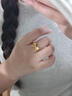 老廟黃金戒指女足金在逃公主蝴蝶結金戒指送女友老婆生日禮物 11#約1g 曬單實(shí)拍圖