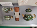 傳承令鎏銀翡翠功夫茶具中式茶壺銀杯女士專(zhuān)用一壺兩杯自用伴手禮盒裝 金銀花茶具套裝 曬單實(shí)拍圖