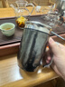 器態(tài)純鈦保溫杯雙層男士辦公泡茶杯養生鈦杯便攜高檔商務(wù)禮品水杯定制 曜石黑 曬單實(shí)拍圖