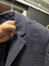 花花公子（PLAYBOY）格子西服套裝男士韓版修身西裝職業(yè)正裝伴郎服裝新郎結婚禮服新品 2262藍灰兩件套 S 165 曬單實(shí)拍圖