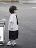 G.DUCKKIDS小黃鴨男童套裝夏季學院風兒童西裝演出服男孩白襯衫黑褲子兩件套 白色襯衫+黑色褲子+領帶 130 建議7~8歲【120-130cm】cm 曬單實拍圖