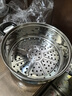 蘇泊爾湯鍋304不銹鋼加厚復底家用奶鍋燃氣電磁爐通用燉鍋煮粥湯鍋具 ST22H3【帶蒸籠+湯勺】 22cm 曬單實(shí)拍圖