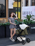 InnoTruth輕羽嬰兒車推車可坐可躺帶睡籃二合一0-3歲用折疊帶減震高景觀0-6 4代青芥綠【二合一】推車+睡籃 曬單實(shí)拍圖