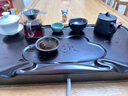 石福記實木茶盤整塊天然黑烏檀木茶臺茶托茶海簡約家用辦公功夫茶具托盤 尺寸 60*30*5（cm）單茶盤 曬單實拍圖