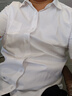 杉杉短袖襯衫男新款輕商務(wù)休閑透氣半袖上衣翻領(lǐng)純色上班免燙襯衣男裝 白色平板 42 (180) 100A 曬單實(shí)拍圖
