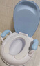 小哈倫兒童馬桶嬰兒坐便器嬰幼兒尿盆小孩寶寶小便器3D軟墊坐墊天藍(lán) 曬單實(shí)拍圖