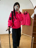 JEEP SPIRIT吉普沖鋒衣男女三合一可拆卸登山服夾克情侶保暖防風(fēng)時(shí)尚夾克外套 玫紅粉 （三合一） M （115-135斤） 曬單實(shí)拍圖