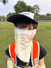 KKN兒童夏季冰絲防曬面罩遮陽護(hù)頸沙漠防風(fēng)沙網(wǎng)孔透氣不遮眼防紫外線 向陽葵黃（面罩） 均碼（適合頭圍48-55cm） 曬單實(shí)拍圖