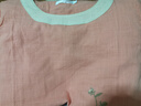皮爾卡丹女復古刺繡苧麻薄上衣寬松棉亞麻短袖T恤衫 千禧粉(少量現(xiàn)貨) L 【建議110-130斤】 曬單實拍圖