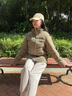 KOLON SPORT/可隆戶外羽絨服 防潑水防風(fēng)男女同款重量鵝絨夾克 LUDJ5WTT38-TA 灰褐 XS 160/84A 曬單實(shí)拍圖