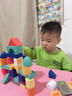 翎喏德國兒童積木木頭拼裝大顆粒寶寶益智玩具男女孩6嬰兒1一2歲3禮物 【桶裝】121粒積木含游樂園+拼圖 曬單實(shí)拍圖