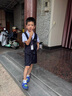 G.DUCKKIDS小黃鴨兒童西裝套裝男童主持人演出服西服花童周歲禮服夏季兩件套 假兩件西裝套裝 120 建議5~6歲【110-120cm】cm 曬單實(shí)拍圖