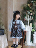 可英 GOWINBABY女童連衣裙新款時(shí)尚2025秋季小女孩學(xué)院風(fēng)公主裙女寶甜美可愛裙子 藍(lán)色 130 （適合身高120cm-130cm） 曬單實(shí)拍圖