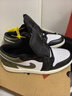 Jordan休閑鞋男子AJ 1喬丹JORDAN 1運動(dòng)鞋553558-092黑白綠44 曬單實(shí)拍圖