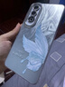 適用opporeno13手機殼pro羽紗新款12蝴蝶彩英11輕奢10/9/findx8/7/a5pro/k12女款自帶鏡頭膜保護套 精孔羽紗-蝴蝶彩英藍 oppok12plus 曬單實拍圖
