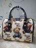 小熊依戀女包布藝織花通勤波士頓手提包時(shí)尚單肩斜跨包女小包包情人節禮物 曬單實(shí)拍圖