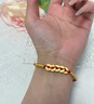 中國黃金（CHINA GOLD）黃金手鏈女款足金五帝錢金珠紅手繩七夕情人節(jié)生日禮物送女友老婆 五帝錢手繩【紅繩】約0.73g+品牌禮盒 曬單實拍圖