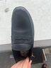 百麗一腳蹬休閑豆豆鞋男牛皮英倫風(fēng)商務(wù)鞋A1820AM5 黑色 39 (245mm) 曬單實(shí)拍圖