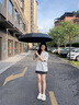 香緹彤德國高端雨傘加大號加固加厚男女折疊遮陽防曬全自動晴雨兩用黑膠 金珠版【T3分叉加強傘架+三龍骨抗風】耀夜黑 晴雨 曬單實拍圖