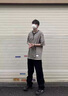 杉努牛仔褲子男夏季美式高街休閑直筒寬松闊腿拖地純色百搭春秋款長褲 701黑色 XL （建議130-145斤） 曬單實拍圖