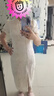紅袖新中式仙女連衣裙夏季2024新款女裝 國風開叉立領藝術氣質(zhì)旗袍裙 杏仁米012 M 曬單實拍圖