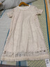 百圖betu女裝2025夏季新款連衣裙鏤空精美蕾絲流蘇裝飾裙子女2504T90 杏色 L 曬單實(shí)拍圖