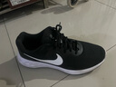 耐克NIKE跑步鞋男緩震透氣REVOLUTION 6運(yùn)動(dòng)鞋DC3728-003黑白43 曬單實(shí)拍圖