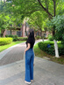 Calvin KleinJeans25春夏新款女士美式復(fù)古潮流ck高腰寬松闊腿牛仔褲47B936G U3N-牛仔藍(lán) 27 曬單實(shí)拍圖