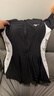 美津濃（MIZUNO）泳衣女連體裙擺保守溫泉泳裝大碼顯瘦抗氯速干游泳衣A1341黑2XL 曬單實(shí)拍圖