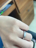 s999純銀莫桑石鉆戒光面輕奢小眾戒指求婚結婚鉆戒送男女友 10分光面戒指 閉口（下單備注圈口） 曬單實(shí)拍圖