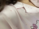 果殼（Gukoo）睡衣夏季HelloKitty新款波點冰絲花邊女士家居服套裝 果醬粉  L  曬單實拍圖