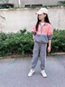 G.DUCKKIDS童裝女童秋裝套裝新款兒童運動套裝春秋季女孩衣服大童外套褲子潮 灰色 140 身高130-140cm年齡9-10歲 曬單實拍圖