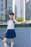 moonkids女童運動速干背心2025新款夏裝透氣兒童撞色吊帶外穿夏季女孩上衣 19136白色吊帶 130 /140 【推薦身高125-145cm】 曬單實拍圖