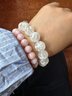 圣藤察收藏級天然水晶手串玉石粉紅蛋白石粉澳寶粉潤手鏈送對象生日禮物 7mm粉潤粉澳寶收藏級 曬單實(shí)拍圖