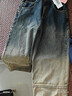 樂(lè )町xdt復古漸變牛仔闊腿褲春季新款長(cháng)褲C2HAE1433 深牛仔藍 M 曬單實(shí)拍圖