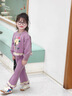 G.DUCKKIDS小黃鴨童裝女童春裝洋氣套裝兒童衛(wèi)衣可愛兩件套寶寶春秋季衣服 紫色套裝 130 (建議115-125cm 5.2-7周歲) 曬單實拍圖