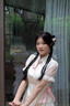 凱安尼（KAIANNI）中式甜美蝴蝶結網(wǎng)紗夏季提花裙子拼接新款改良旗袍連衣裙 白色 S 曬單實(shí)拍圖