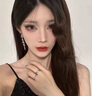 中國黃金（CHINA GOLD）S925銀戒指男女款深海冰藍(lán)情侶對(duì)戒指環(huán)情人節(jié)生日禮物送女友愛人 深海冰藍(lán)戒指【對(duì)戒】 曬單實(shí)拍圖