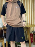 允橘短褲男夏季外穿工裝速干短褲休閑運(yùn)動(dòng)五分褲中褲男款美式褲子寬松 刺繡皺感速干短褲【黑色】 XL 建議120-140斤 曬單實(shí)拍圖