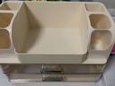 納份愛化妝品收納盒桌面高級感護膚品口紅香水盒分格整理眼影抽屜置物架 奶油白化妝品收納架 曬單實拍圖