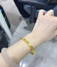 寶慶銀樓黃金手鐲足金貓眼手鐲足金999女款時尚金鐲子送女友老婆生日禮物 58號圈口【約8.3g】 曬單實拍圖
